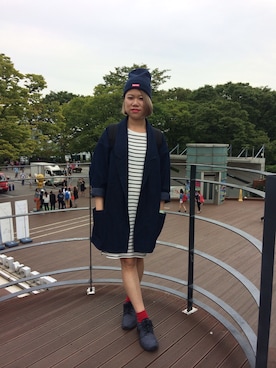 「PULL&BEAR（プルアンドベア）のアイテム（ワンピース）」を使った、佳乃さん（レディース・156cm）の秋コーディネート