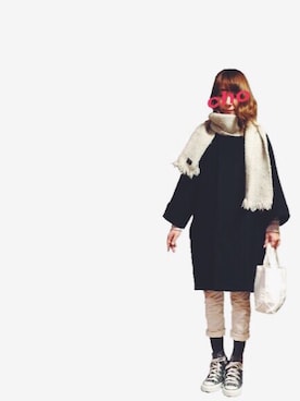 「nitca（ニトカ）のアイテム（その他アウター）」を使った、choucoさん（レディース・151cm）の冬コーディネート