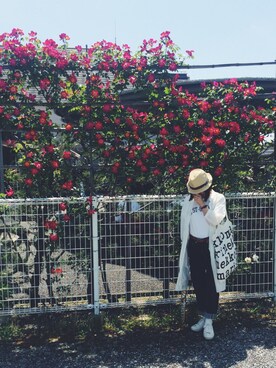 「アイテム（ラッピングキット、グリーン系）」を使った、choucoさん（レディース・152cm）の春コーディネート