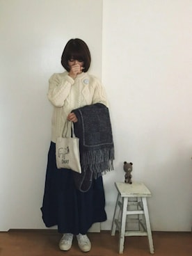 「chambre de charme（シャンブルドゥシャーム）のアイテム（アクセサリー）」を使った、choucoさん（レディース・151cm）の秋コーディネート