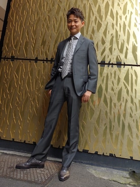 「gray」｜「アイテム（セットアップ）」を使った、qkさん（メンズ・170cm）の夏コーディネート
