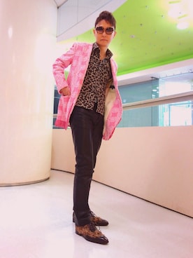 COMME des GARCONSコム・デ・ギャルソンテーラードジャケットピンク COMME des GARCONSのテーラードジャケット（ピンク系）を使った