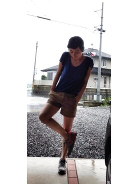 「UNITED ARROWS（ユナイテッドアローズ）のアイテム（ピアス（両耳用））」を使った、Nn.さん（レディース・163cm）の夏コーディネート