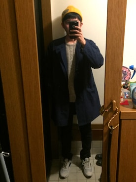 「HERE'S（HERE'S）のアイテム（トップス）」を使った、akihiroさん（メンズ・172cm）の秋コーディネート