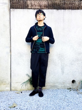 「CABANE de ZUCCa（カバンドズッカ）のアイテム（レッグウェア）」を使った、shojisanさん（メンズ・175cm）の冬コーディネート