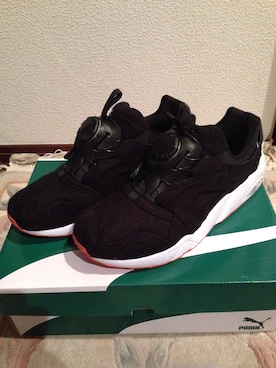 「PUMA（プーマ）のアイテム（スニーカー、ブラック系）」を使った、T@kahashiさん（メンズ・177cm）の冬コーディネート