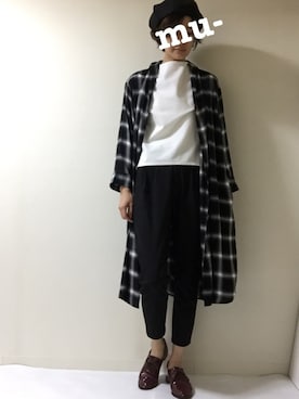 「RAGEBLUE（レイジブルー）のアイテム（ハンチング/ベレー帽）」を使った、mu-さん（レディース・171cm）の秋コーディネート