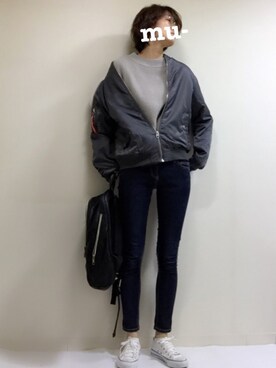 「CONVERSE（コンバース）のconverse（コンバース） ALL STAR OX（オールスターOX）（スニーカー）」を使った、mu-さん（レディース・171cm）の秋コーディネート