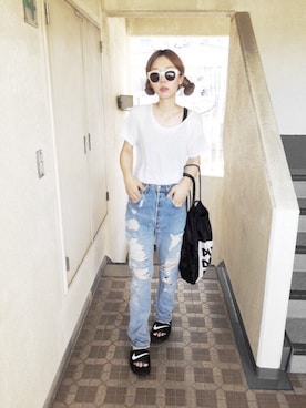 「SOMETHING ELSE（サムシングエルス）のアイテム」を使った、Rinrinさん（レディース・167cm）の夏コーディネート