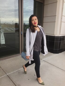 「BCBG（ビーシービージー）のアイテム」を使った、Lianna Nguyen さん（レディース・170cm）の冬コーディネート