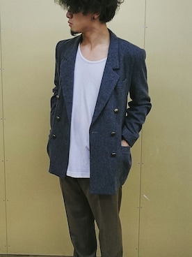 「LANVIN collection（ランバン コレクション）のアイテム（パンツ）」を使った、ひーろきさん（メンズ・173cm）の秋コーディネート