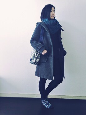 「いつもありがとうございます」｜「アイテム（ダッフルコート）」を使った、のぐちさん（レディース・163cm）の冬コーディネート