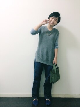 「181（ウノオットウノ）のアイテム（シューズ）」を使った、のぐちさん（レディース・163cm）の秋コーディネート