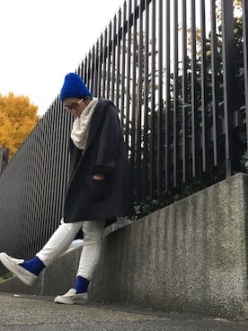 「フェリシモ（フェリシモ）のアイテム（その他アウター）」を使った、のぐちさん（レディース・163cm）の冬コーディネート