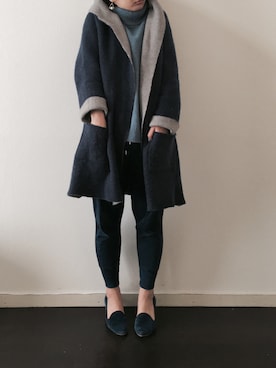 「181（ウノオットウノ）のアイテム（シューズ）」を使った、のぐちさん（レディース・162cm）の冬コーディネート