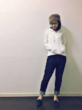 「181（ウノオットウノ）のアイテム（シューズ）」を使った、のぐちさん（レディース・162cm）の秋コーディネート