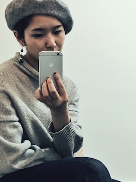 「KBF+（ケービーエフプラス）のアイテム（帽子）」を使った、のぐちさん（レディース・163cm）の秋コーディネート