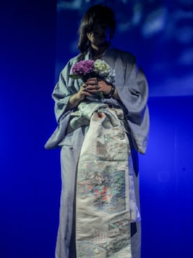 「アイテム（水着/着物・浴衣、シルバー系）」を使った、matkaさん（レディース・157cm）の秋コーディネート