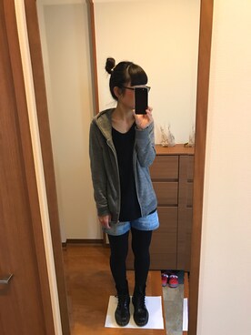 「A part by（アパートバイ）のアイテム（パーカー）」を使った、さやってぃさん（レディース・162cm）の冬コーディネート