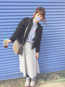 「HERE'S（HERE'S）のアイテム（ジャケット/アウター）」を使った、piyonさん（レディース・156cm）の秋コーディネート