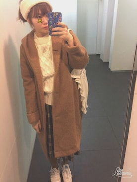 「Caffe（カフェ）のアイテム」を使った、piyonさん（レディース・156cm）の冬コーディネート