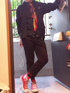 「アイテム（ジャージ）」を使った、ShuNさん（メンズ・170cm・20代）の秋コーディネート