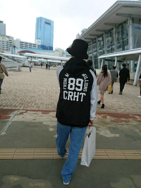 「Carhartt（カーハート）のアイテム（ナイロンジャケット）」を使った、おかしな服装さん（メンズ・162cm）の秋コーディネート