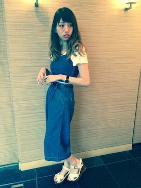 「へザー」｜「アイテム（その他トップス）」を使った、あきりんさん（レディース・163cm）の夏コーディネート