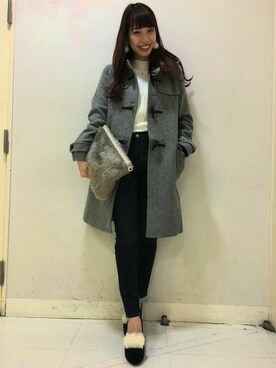 「へザー」｜「アイテム（ダッフルコート）」を使った、あきりんさん（レディース・163cm）の冬コーディネート