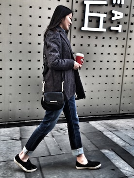 「MichaelKors」｜「アイテム（その他シューズ）」を使った、Yoli👑さん（レディース・168cm）の冬コーディネート