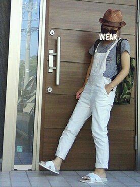 「Manhattan Portage」｜「アイテム（サロペット/オーバーオール）」を使った、しぃさん（レディース・151cm）の夏コーディネート