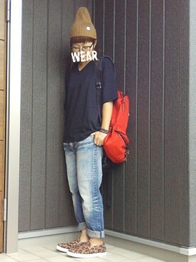 「RNA SLANG（アールエヌエースラング）のアイテム」を使った、しぃさん（レディース・151cm）の夏コーディネート