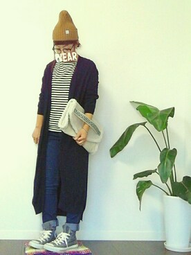 「smork（スモーク）のアイテム」を使った、しぃさん（レディース・151cm）の秋コーディネート