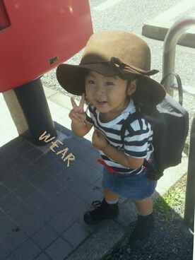 「ZOO（ズー）のアイテム」を使った、RaRaさん（キッズ・90cm）の秋コーディネート