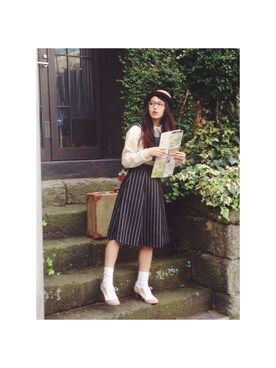 「ASBEE」｜優津季さん（レディース・165cm）の冬コーディネート