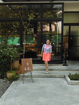 「PULL&BEAR（プルアンドベア）のアイテム（サンダル）」を使った、kayawuuuさん（レディース・155cm）の夏コーディネート