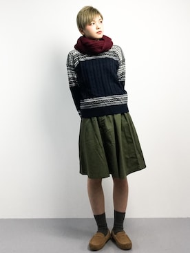 阿久津友里さん（レディース・165cm）の冬コーディネート