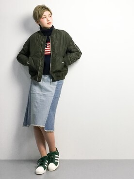 阿久津友里さん（レディース・165cm）の冬コーディネート