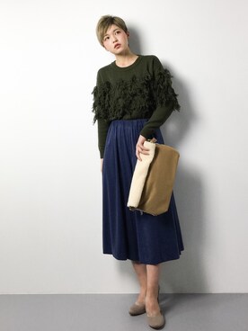 阿久津友里さん(レディース・165cm)の冬コーディネート