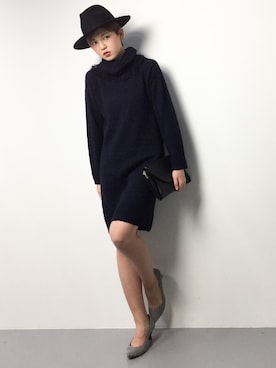 阿久津友里さん（レディース・165cm）の冬コーディネート