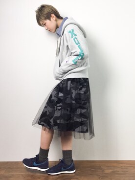 阿久津友里さん（レディース・165cm）の冬コーディネート