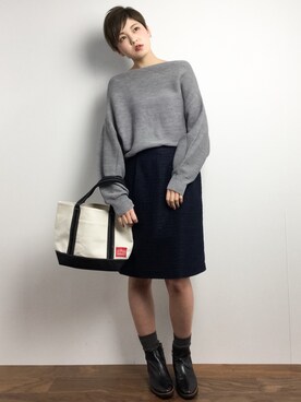 阿久津友里さん（レディース・165cm）の冬コーディネート