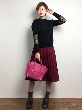 阿久津友里さん（レディース・165cm）の冬コーディネート