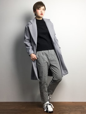 阿久津友里さん(レディース・165cm)の冬コーディネート