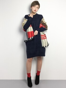 阿久津友里さん（レディース・165cm）の冬コーディネート