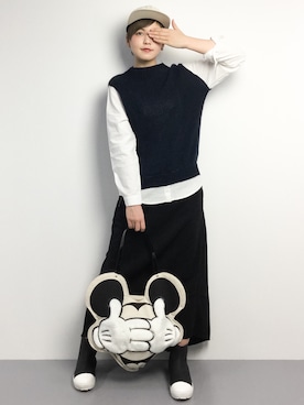 阿久津友里さん（レディース・165cm）の冬コーディネート