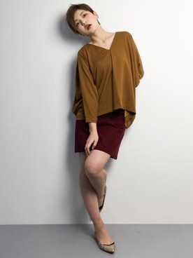 阿久津友里さん（レディース・165cm）の冬コーディネート