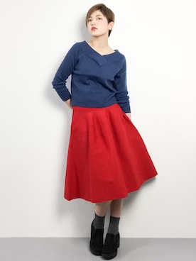 阿久津友里さん(レディース・165cm)の冬コーディネート