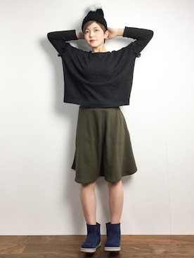 阿久津友里さん（レディース・165cm）の冬コーディネート