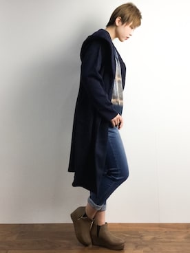 阿久津友里さん(レディース・165cm)の冬コーディネート